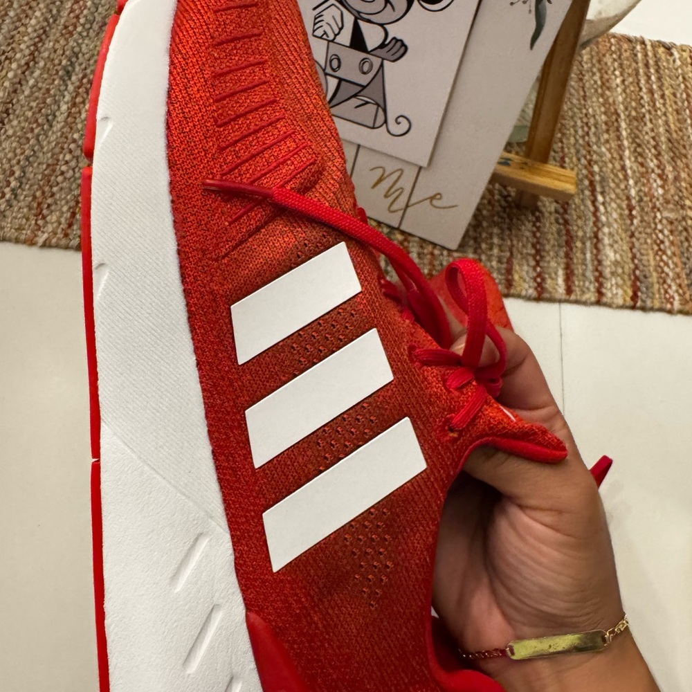 Adidas Red Knit Running Sneakers | Lightweight Trainer | Men’s - Picture 8 of 8